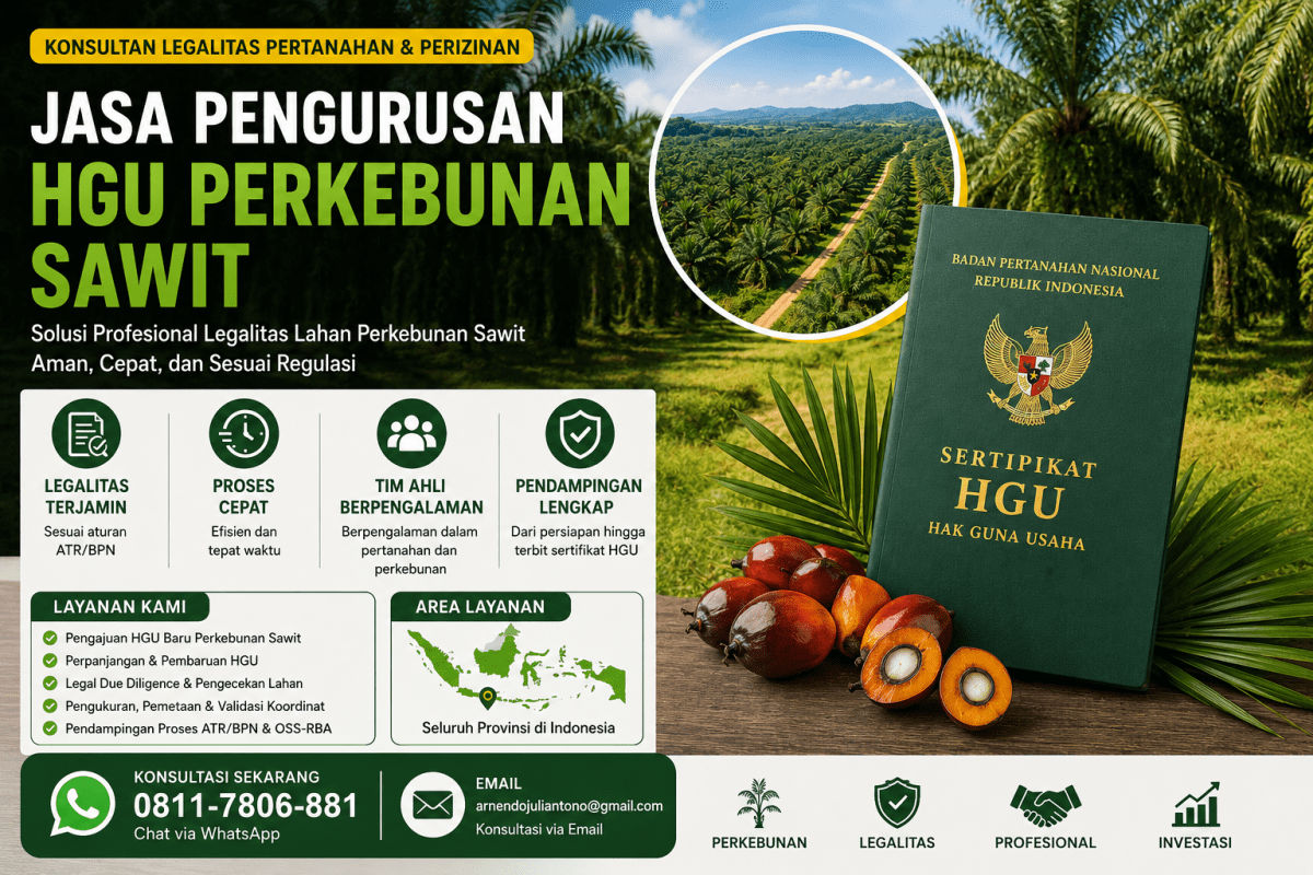 Jasa Pengurusan HGU Perkebunan Sawit –&nbsp;08117806881